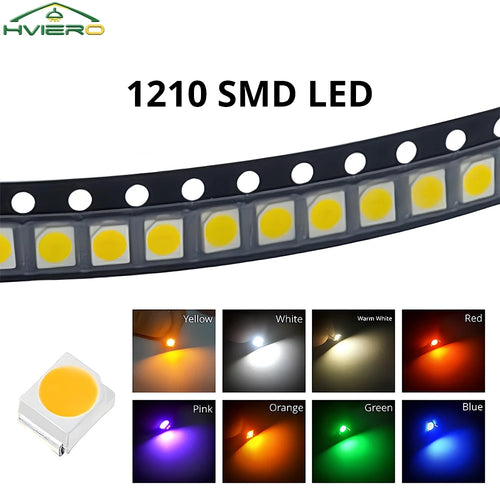 1000pcs 1210 SMD LED Chips – Multi-Color Super Bright DIY Pack SMD LED Components Oasis Select