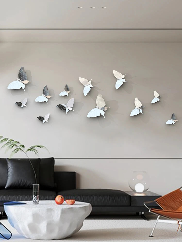 TV Background Wall Sofa Decoration Room Wall Decoration Butterfly Wall Creative Decoration Pendant Decor Aesthetic Oasis Select