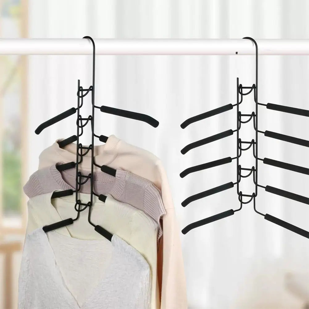 5-in-1 Folding Clothes Hanger – Space Saving Closet Organizer