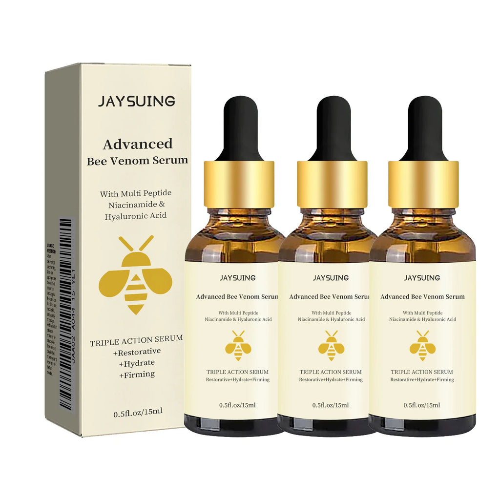 Jaysuing Bee Venom Serum Tighten Lightens Fine Lines Repair Dullness Moisturizing Firming Facial Skin Essence Brightening Skin Oasis Select 3pcs