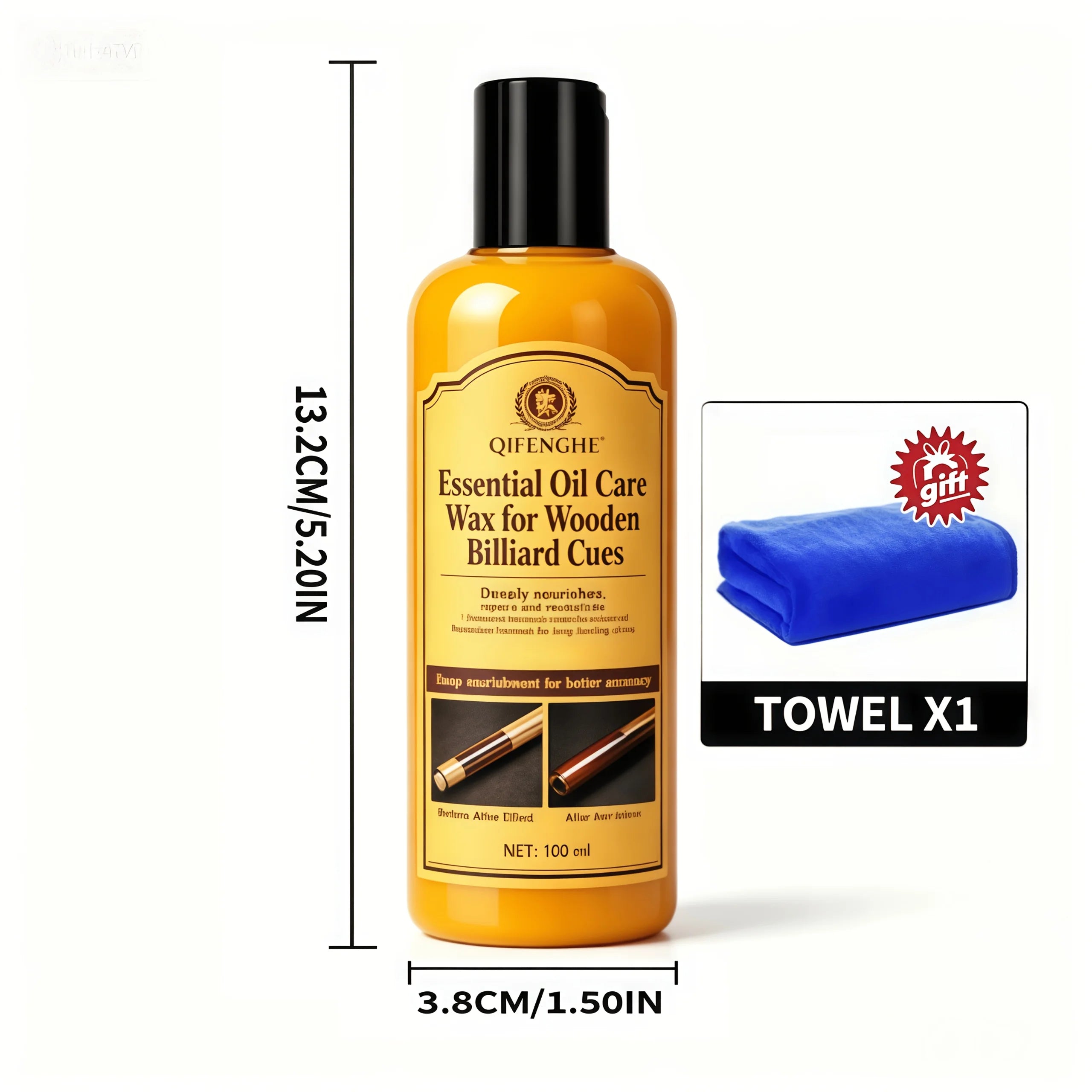 Billiard Cue Wax – Essential Oil Wood Polish & Restorer Cue Care Wax Oasis Select Other