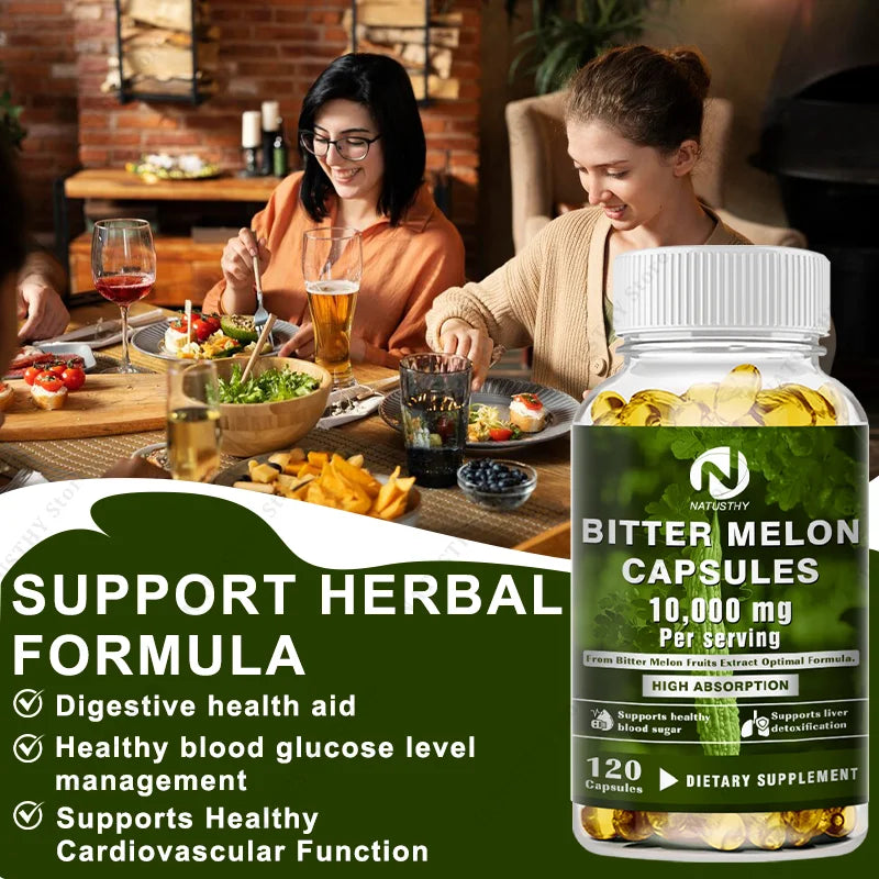 Bitter Melon Capsules 25:1 Extract | 120 Veggie Caps 10,000mg Herbal Supplement Oasis Select