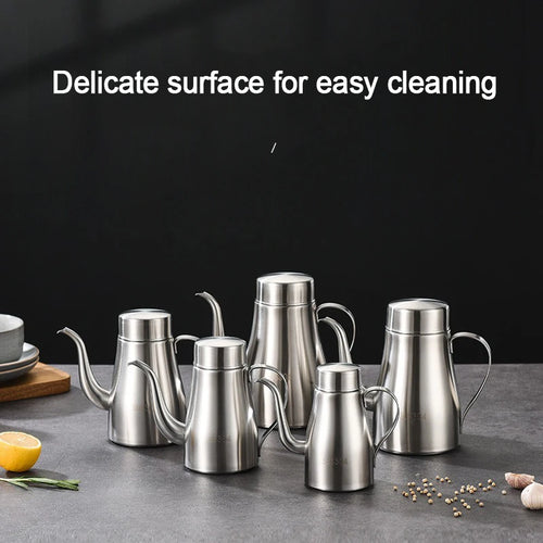 304 Stainless Steel Oil Pot Kitchen Oil Bottle Oil Tank Pot Household Edible Oil Pot Large Oil Tank Oil Pot Pouring Oil Bottle Oasis Select