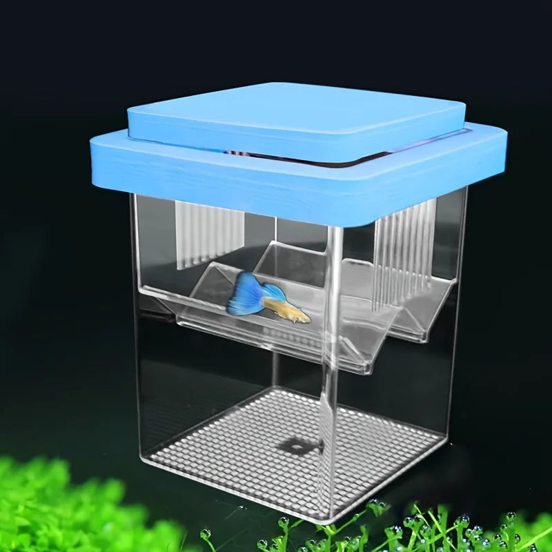 Multifunctional Aquarium Breeding Isolation Box High Clear Double Grid Fish Tank Hatchery Incubator for Small Fishes Oasis Select