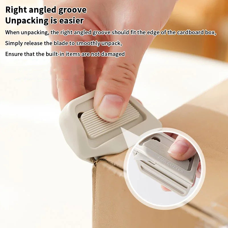 2PCS Automatic Retractable Box Cutter Ceramic Blade Magnetic Safety Portable Opening Tool For Home Offices Warehouses Logistics Oasis Select