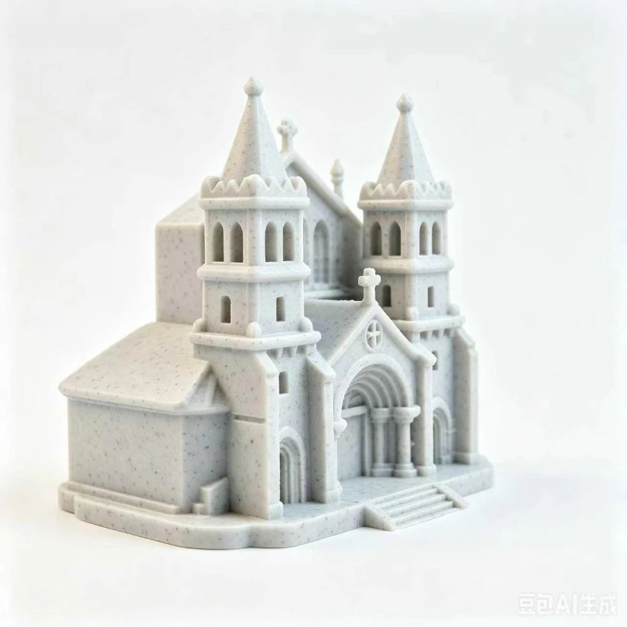 Medieval Castle Church Model Kit Gothic Cathedral Building Figurine Desktop Ornament Miniature Architecture Decor for Hobbyists Oasis Select Dali Lime
