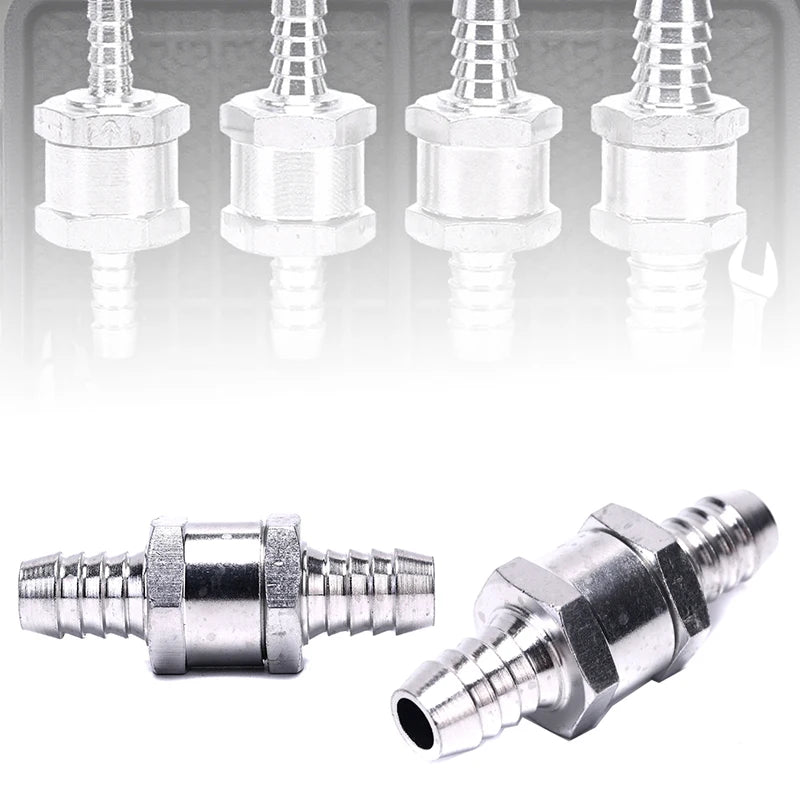 One Way 6/8/10/12mm 4 Size Aluminium Alloy Fuel Non Return Check Valve One Way Fit Carburettor Oasis Select