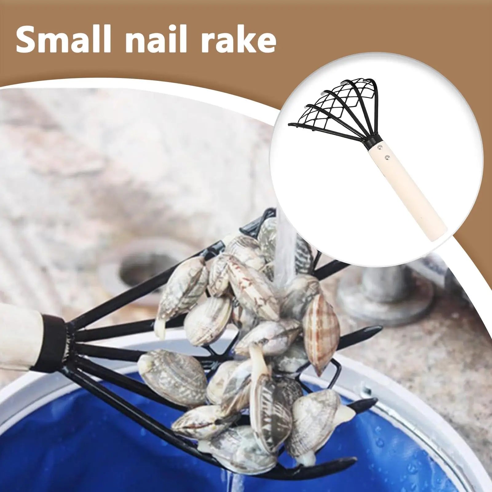 Rakes for Gardening 5 Tine Claw Rake and Cultivator Manual Cultivator Digger Tool with Ergonomic Grip for Weeding Soil Dirt Sand Oasis Select