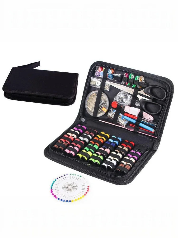 86/172pcs Sewing Kit With Threads Needles Scissors Tape Measure Buttons Storage Bag Portable Travel Sewing Box Tools Oasis Select