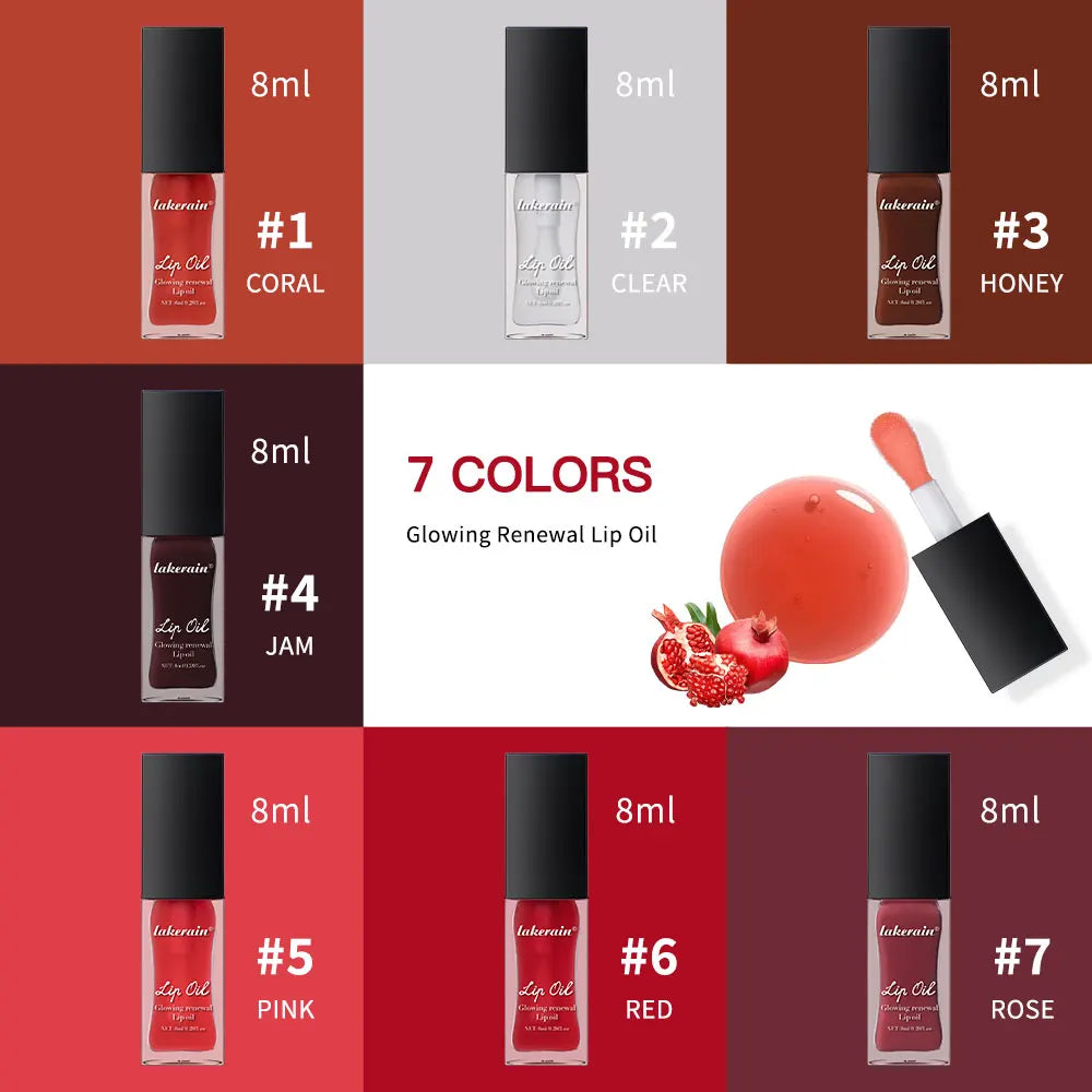 Glow Reviver Tinted Lip Oil – High-Shine & Apricot Oil, 8ml