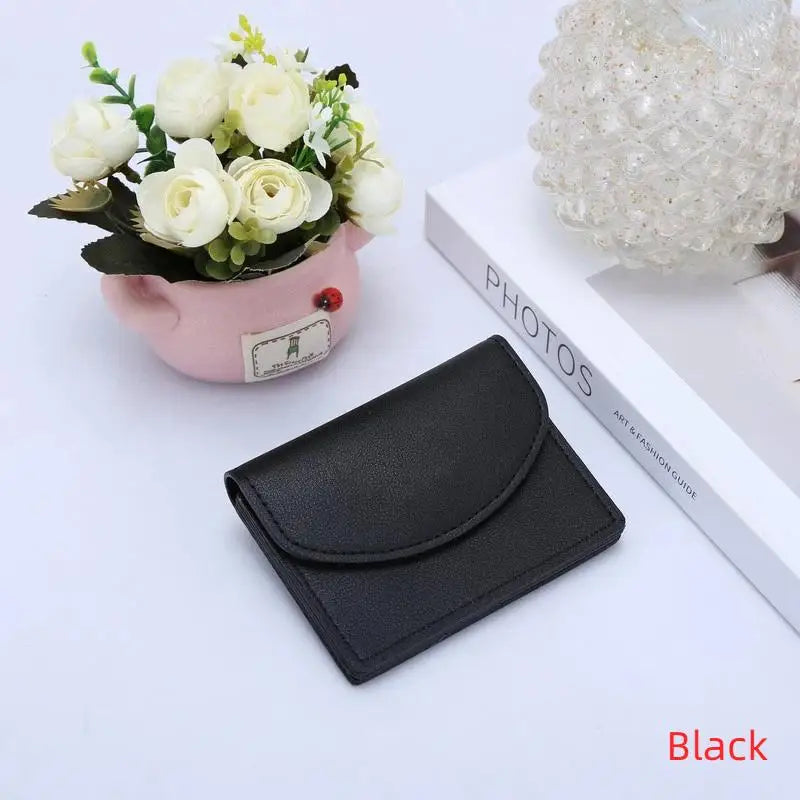 Women's Compact PU Leather Wallet – Card Holder & Coin Purse