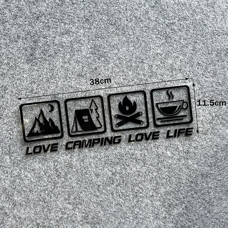 Love Camping, Love Life. Car Sticker Decoration Waterproof For Window And Bumper Stickers Of Cars, Trucks And Motorcycles Oasis Select A2
