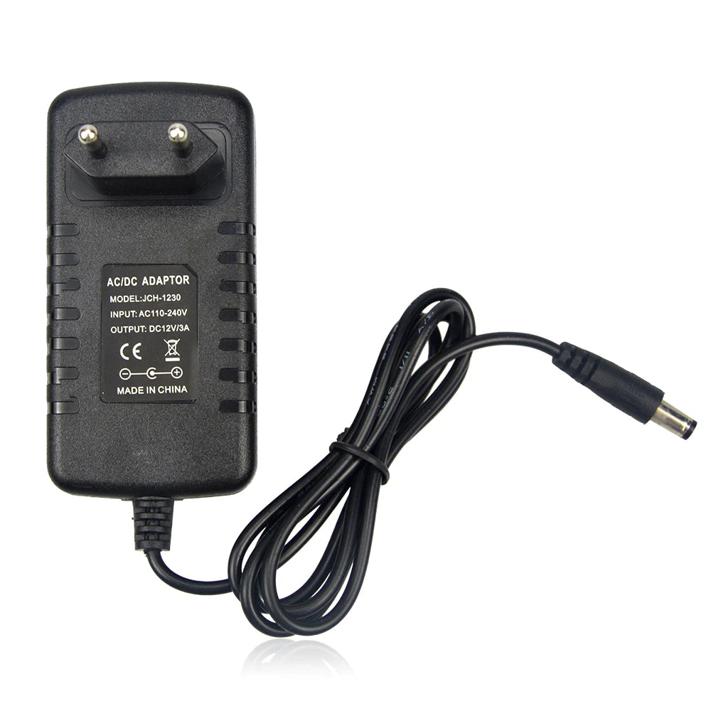 Universal Power Adapter AC110-240V To DC 12V EU Supply Charger 5.5*2.1mm Lighting Switches Power Driver for LED Strip Light TV Oasis Select