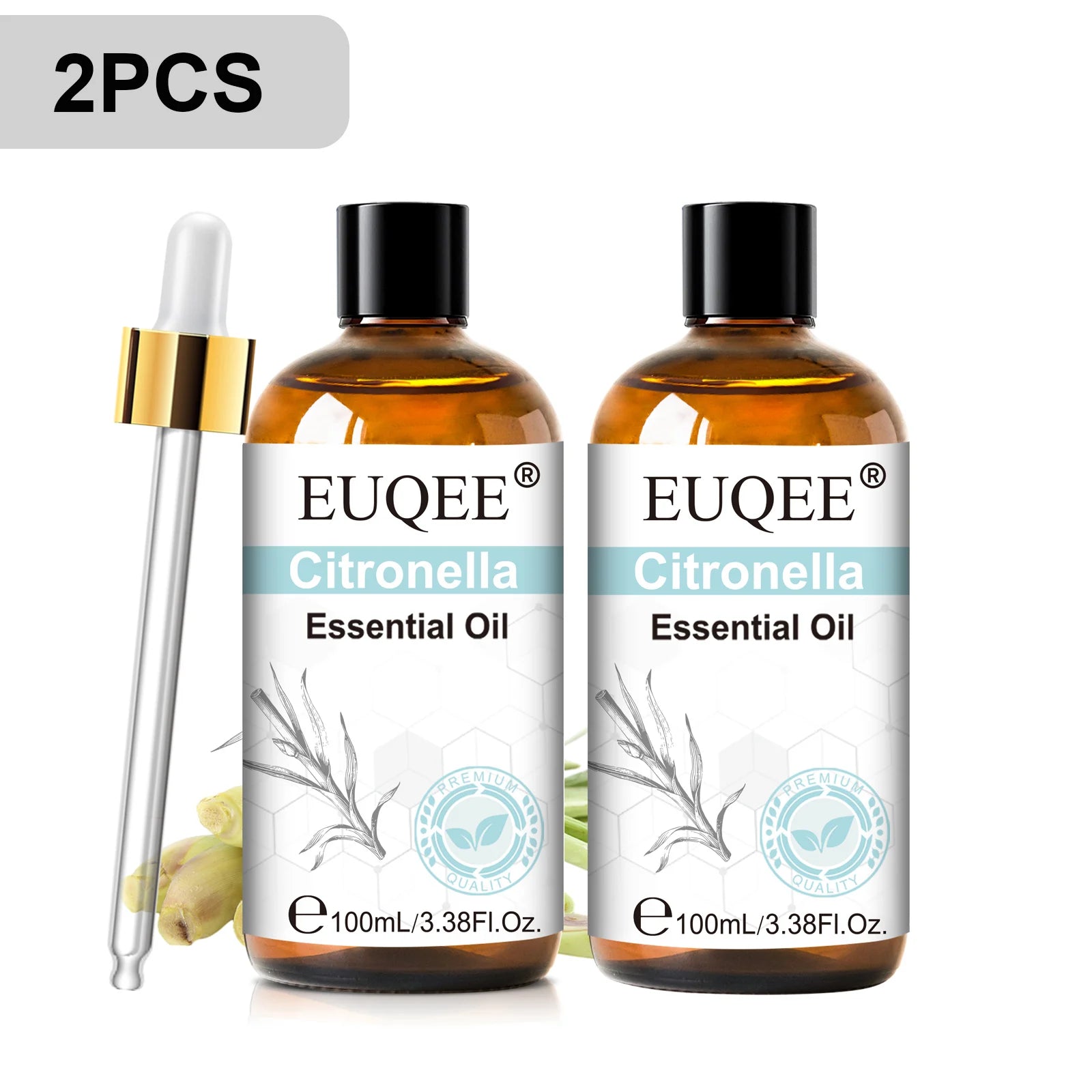 EUQEE 100ml Essential Oils – Lavender, Vanilla, Lemon & Cinnamon