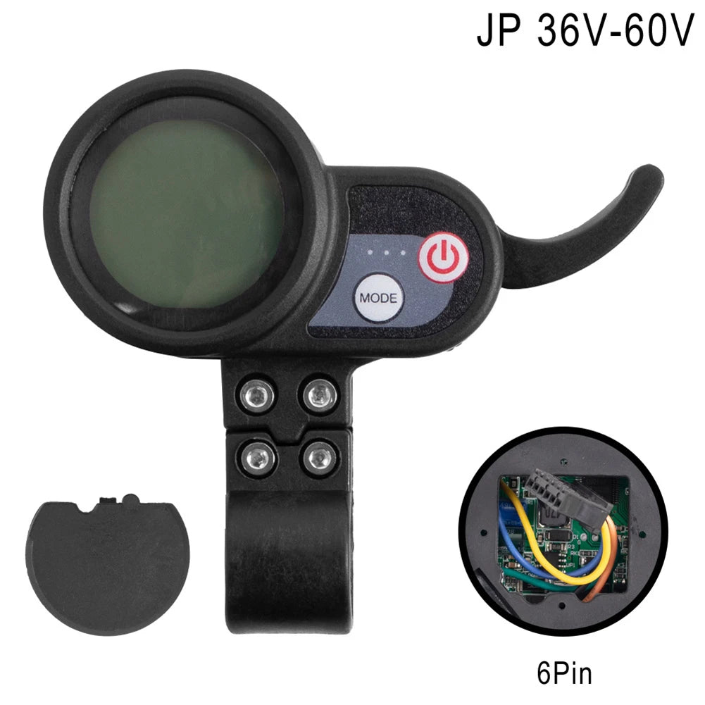 6 Pins LCD Display Throttle Accelerator for 36V 48V 52V 60V For JP Electric Scooters Enhanced Performance Monitoring Oasis Select Style 1