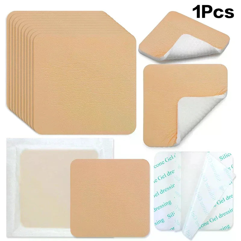 Borderless Foam Dressing Waterproof And High Absorbency Square Shaped Wound Care Bandage Silicone Foam Pad For First Aid Oasis Select