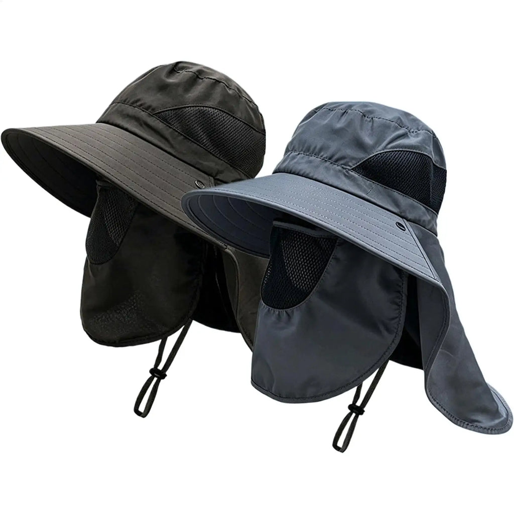 Fishing Hat Summer Sun Hats UV Protection Outdoor Fishing Caps For Hiking Camping Visor Bucket Hat Neck Flap Fisherman Hat Oasis Select