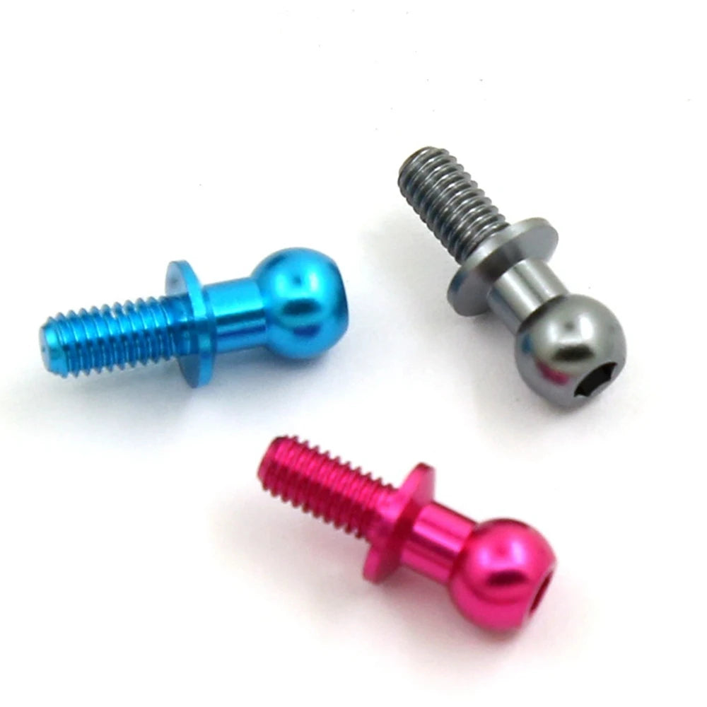 10Pcs M3 Metal Hex Ball Screws for TT01 TT02 D5 1/10 RC Drift Car Spare Parts Universal,Blue Oasis Select