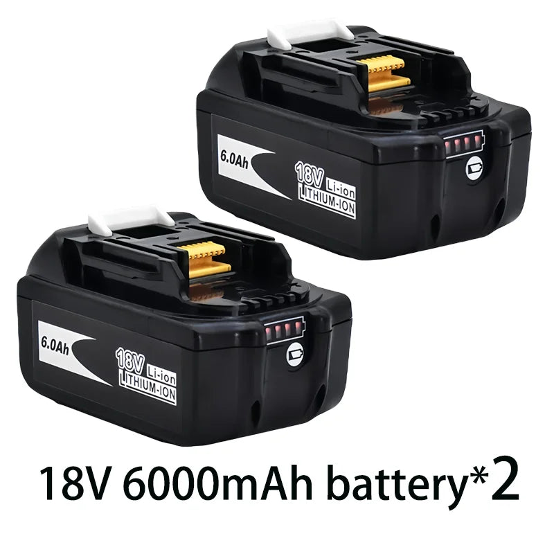 Super For Makita 18v 6000mAh Rechargeable Power Tools Battery With Led Li-ion Replacement Lxt Bl1860b Bl1860 Bl1850+3A Charger Oasis Select 6Ah battery-2