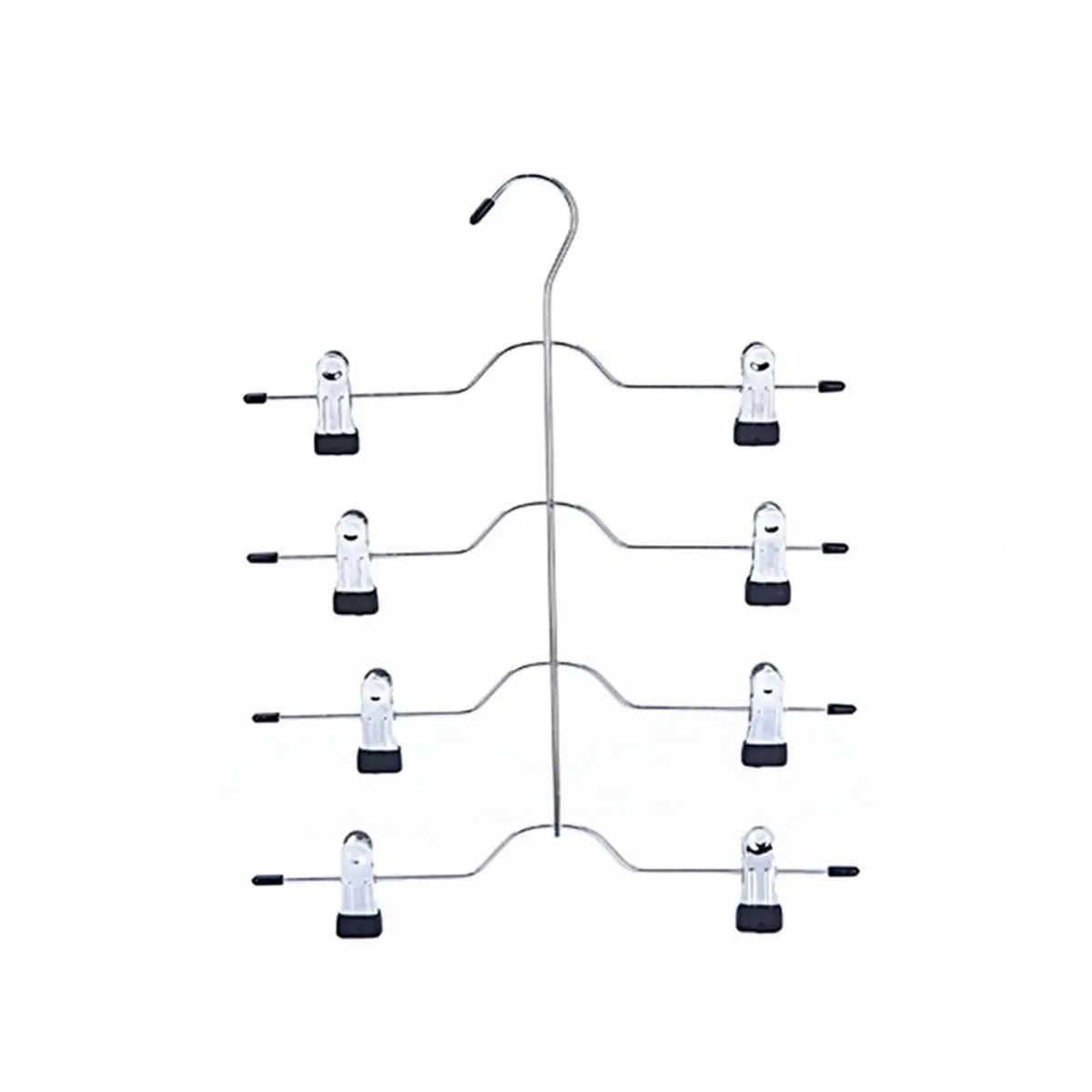 4-Layer Stainless Steel Pants & Skirt Hanger with Sliding Clips