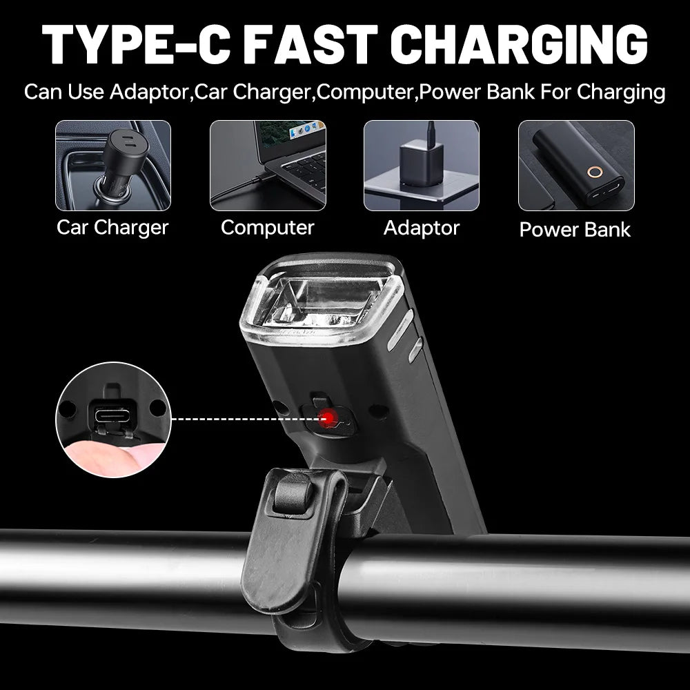 X-Tiger 400 Lumen Cycling Front Lamp USB Rechargeable Mountain Bike Rear Lamp High-Brightness Bicycle Light Oasis Select
