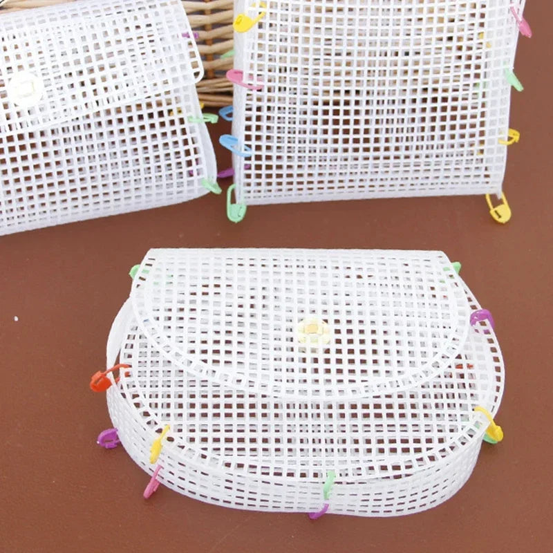 Auxiliary Weaving Plastic Mesh Kit Weaving Shoulder Bag Plastic Mesh Cloth Sewing Weaving Material For DIY Making Weaving Bag Oasis Select