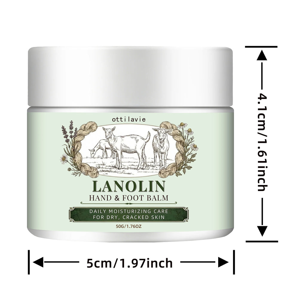 Ottilavie Lanolin Hand & Foot Cream | Travel Size Moisturizer Hand & Foot Cream Oasis Select 50g