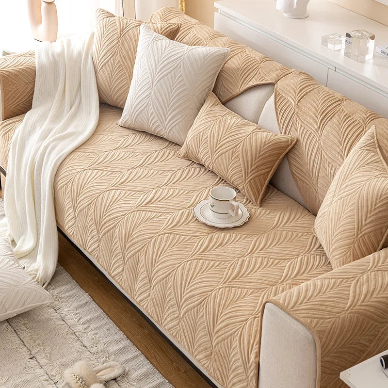 Nordic sofa cushion simple modern leather sofa cover non slip cushion four seasons universal sofa dust cover cover Oasis Select 110cm x 110cm 600 2