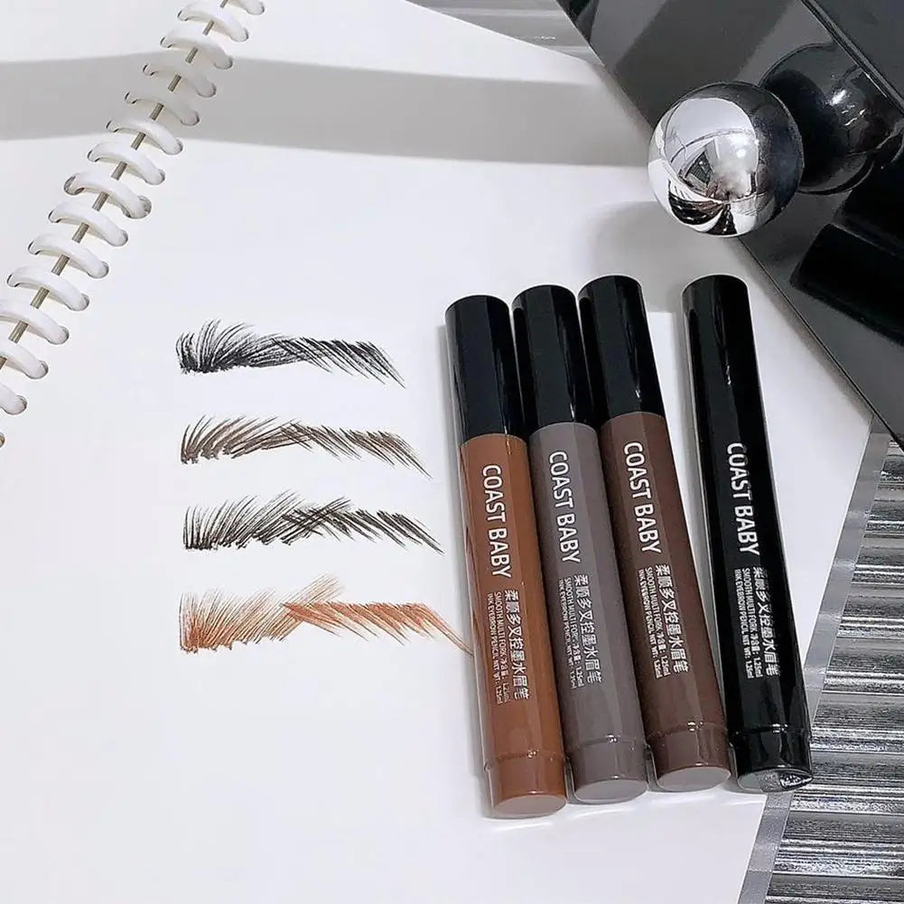 BIOAOUA 4-Pronged Waterproof Liquid Eyebrow Pencil – Long-Lasting Liquid Eyebrow Pencil Oasis Select