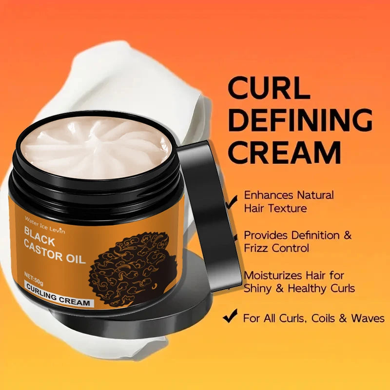 Black Castor Oil Curl Cream – Frizz-Free Moisturizing Curls Curl Styling Cream Oasis Select