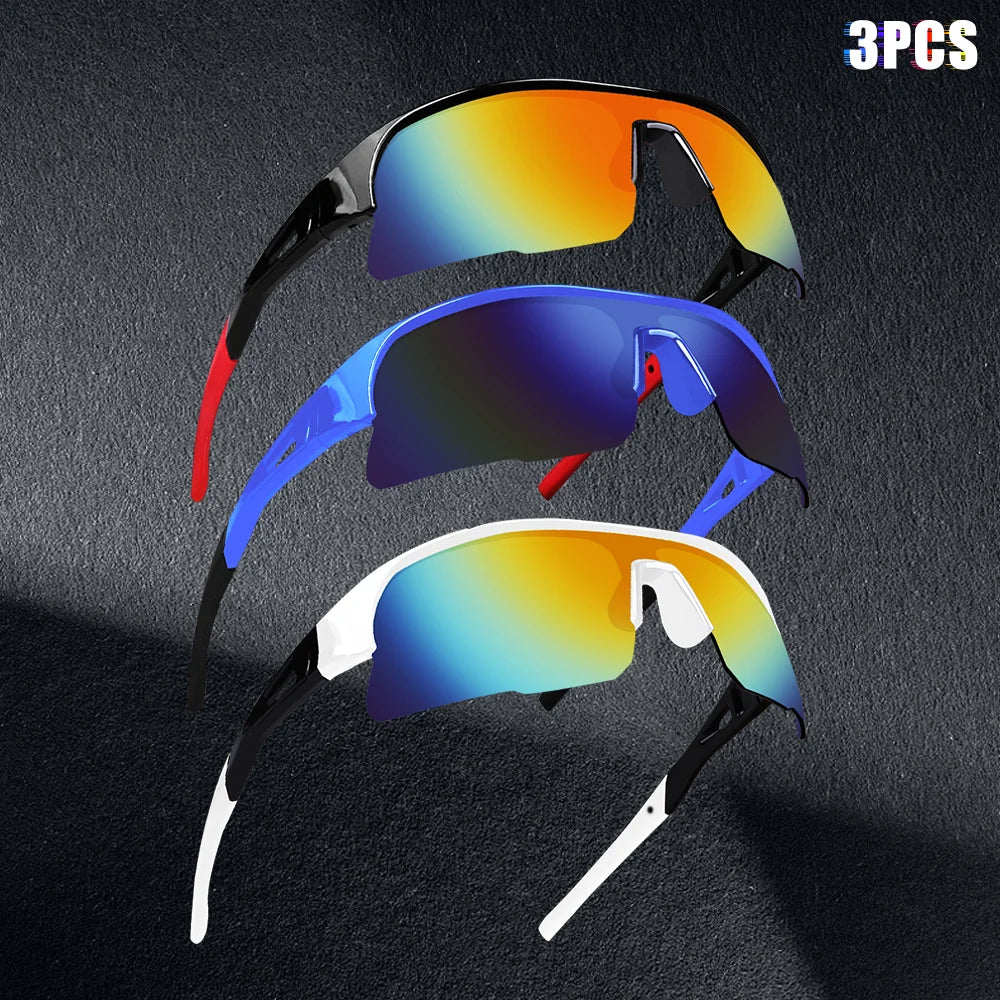 Cycling Glasses UV Protection Sports Sunglasses Lightweight Frame Surround Windproof Glasses for Cycling Running Hiking Oasis Select N-YJ-918532-T