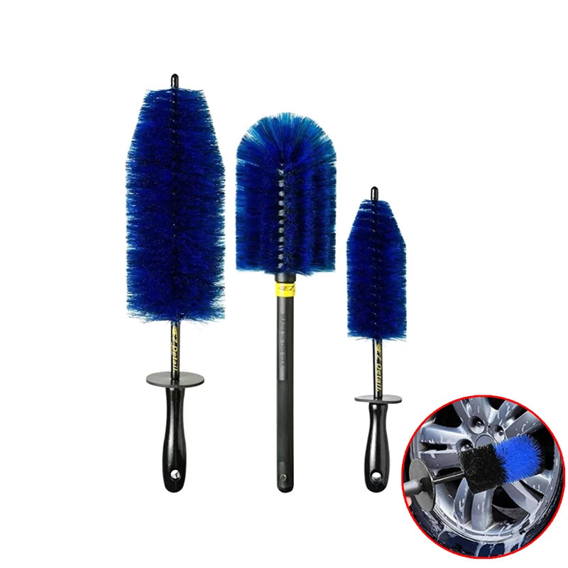 Car Detailing Brush with Soft Bristles; 1/3 Set Non-Scratch Wheel Rim and Tire Cleaning Tool Oasis Select