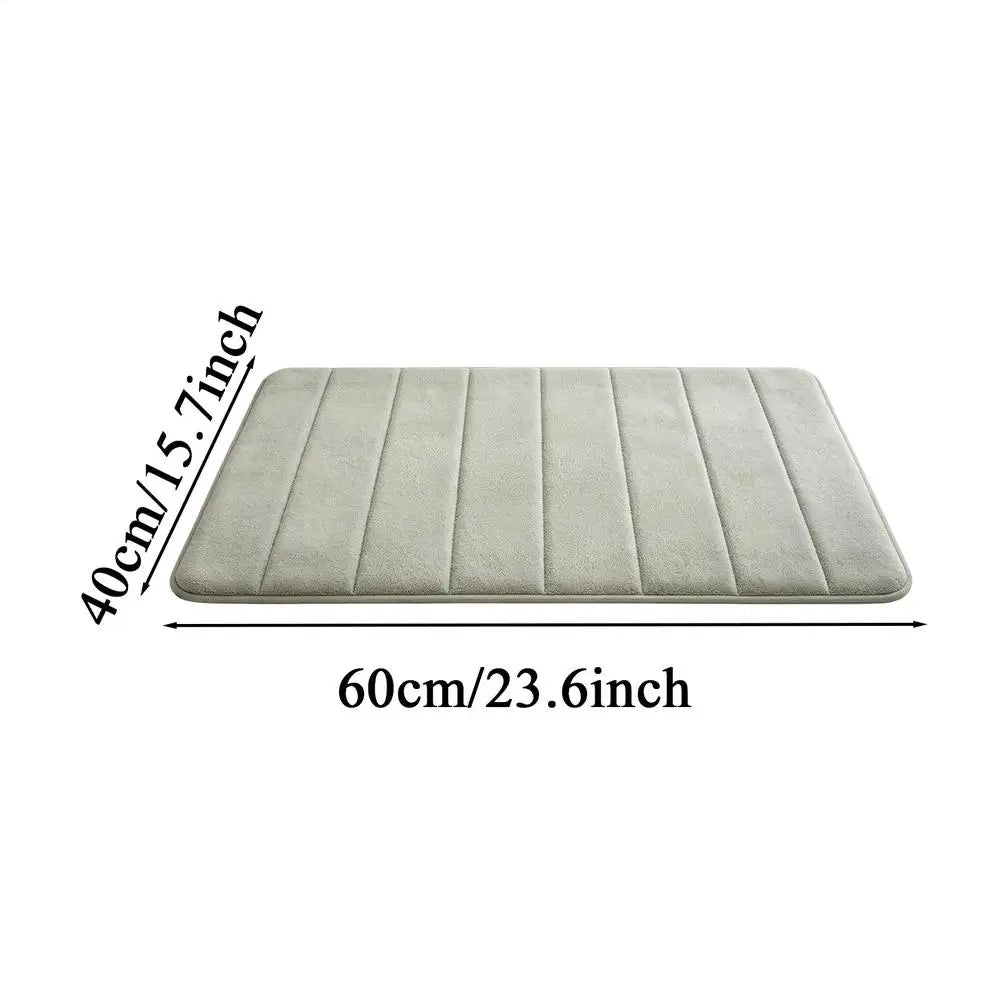Bath Mat Coral Velvet Absorbent Quick Drying Door Mat Bathroom Floor Mat Door Mat Household Bedroom Non Slip Foot Mat Oasis Select Light Grey