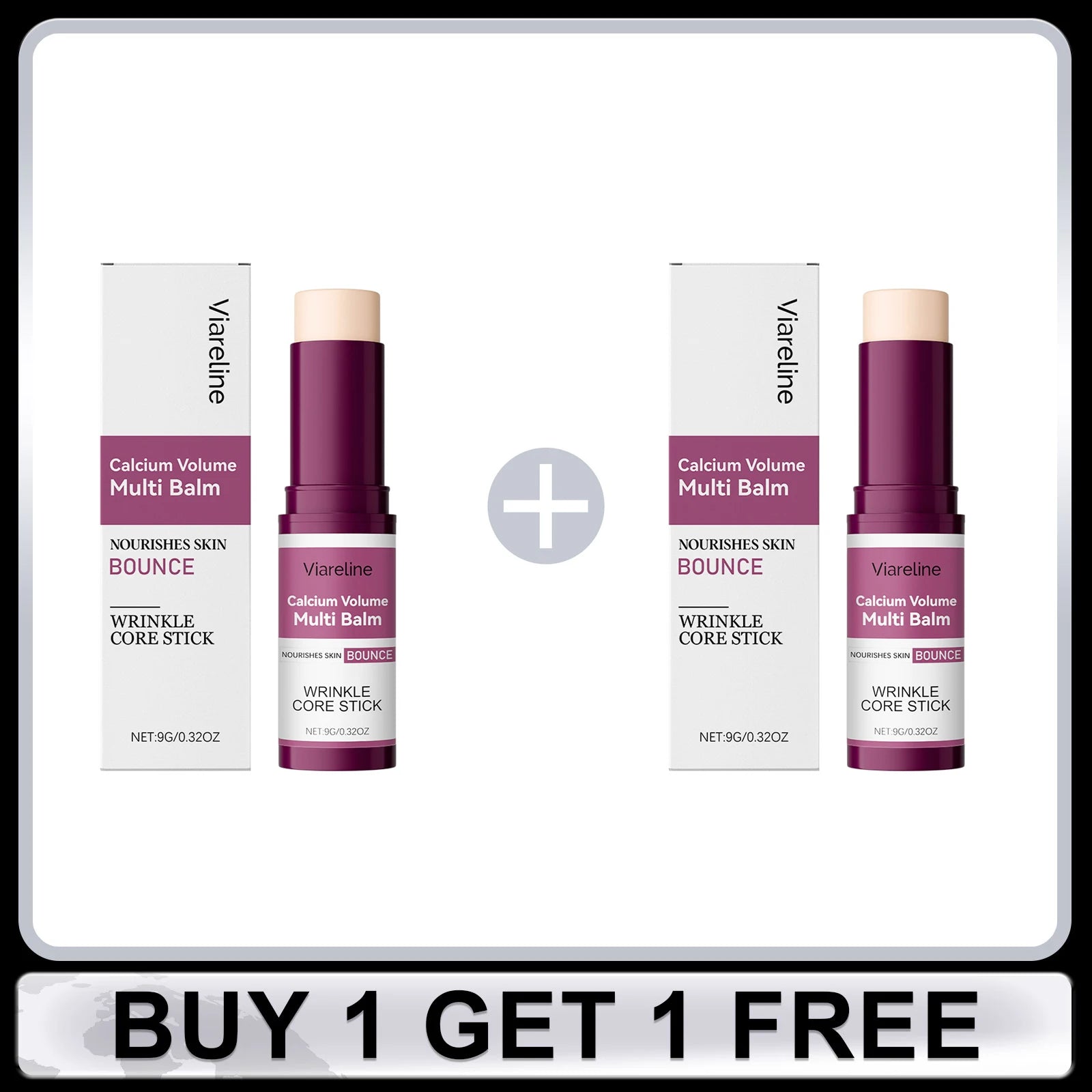 VIARELINE Calcium Volume Multi Balm Collagen Deep Moisturizing Face Skin Refresh Smoothing Brightening Firming Balm Stick Cream Oasis Select Buy 1 Get 1 Free