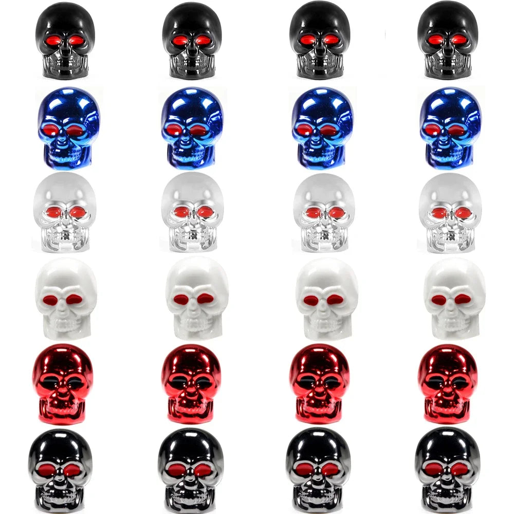 Skull Valve Caps ABS Car Wheel Plugs For Alloy Wheels Tire Valve Cap Auto Valve Cover For Cars Motorcycles Bikes Oasis Select