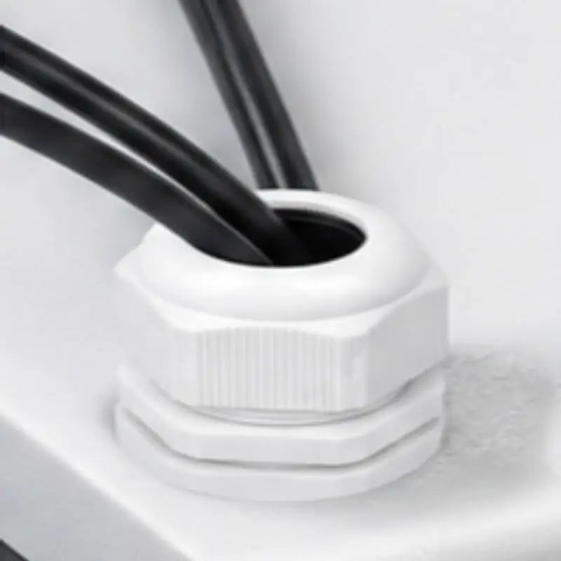 10Pcs Waterproof Cable Gland, IP68 Cable Entry, PG25 Nylon Plastic Connector White & Black for 3-6.5mm Cable Oasis Select 10pcs White