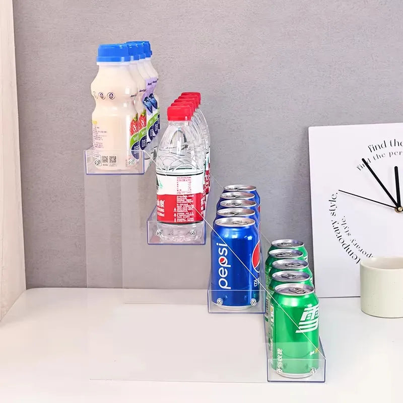 1pc multi-layer acrylic transparent desktop beverage display organizer, multifunctional beer, cola, canned soda, storage shelf Oasis Select