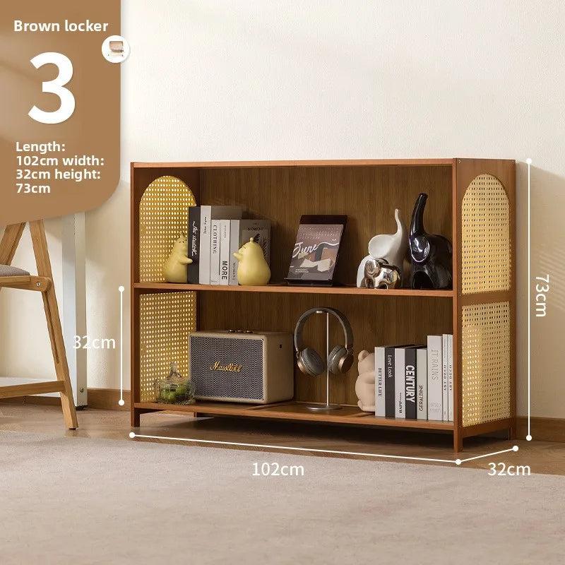 Bookcase Integrated Against Wall Student Household Bookshelf