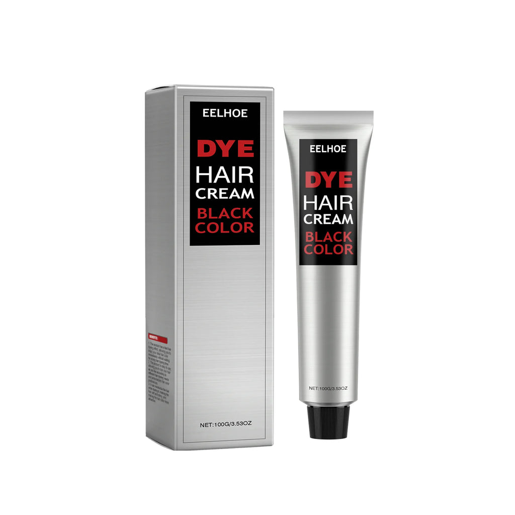 EELHOE Hair Dye Cream Smooth Silky Long Lasting Vibrant Color Nourishing Fashion Gentle Formula Protect Hair Coloring Cream 100g Oasis Select Black