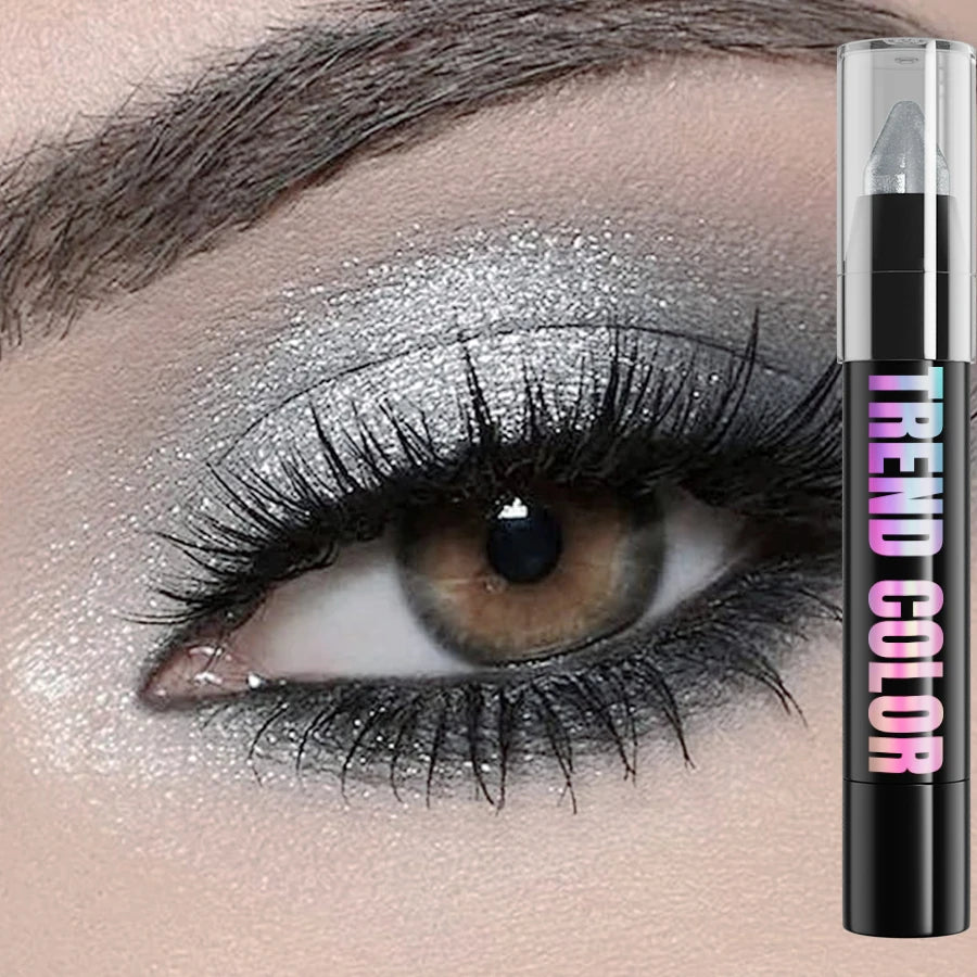 KAFURUX 24-Color Glitter Eyeshadow & Highlighter Pencil Waterproof