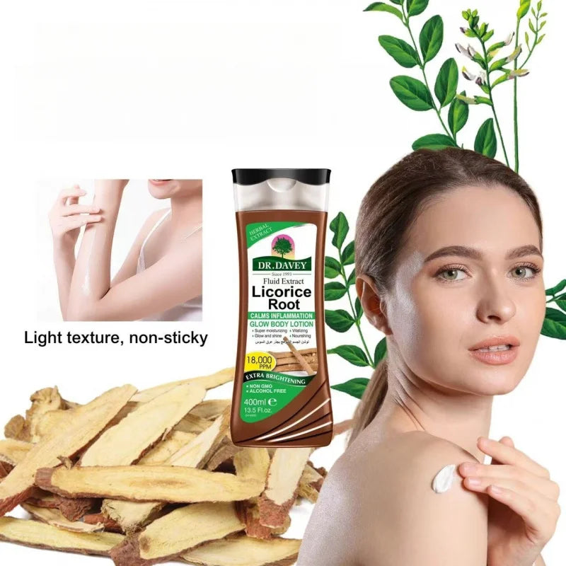 DR.DAVEY Licorice Root Body Lotion – Moisturizing, Non-Greasy