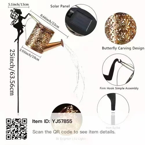 Fairy Plug Solar Kettle Light Water Flashing Trumpet Kettle Lawn Light Solar Outdoor Light Solar Power Oasis Select