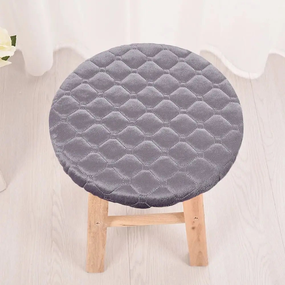 Perfect Thickening Stool Covers Elastic Solid Color Dining Stool Covers Anti Dirty Soft Round Stool Covers Dining Halls Oasis Select
