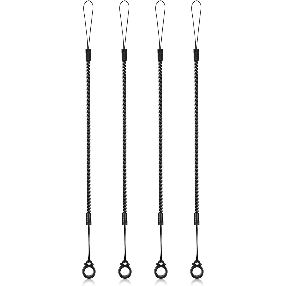 4/8 PCS Elastic Pen Leash with Silicone Ring Anti-Drop Tether Cord for Smart Pencil S Pen Stylus For Tablet Drawing Clipboard Oasis Select Black 4pcs