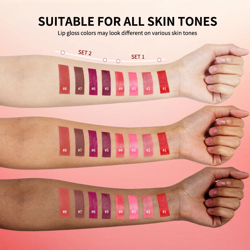 4pcs Creamy Lip Gloss Cream Matte Long-Lasting Non-Stick Cup Not Fade Waterproof Pigmented Velvet Lipgloss Gift For Girlfriend Oasis Select