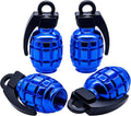 4PCS Colorful Tire Valve Stem Caps, Aluminium Alloy Tire Valve Stem Covers Universal Car Wheel Tire Valve Caps for Cars Trucks Oasis Select Blue-4Pcs