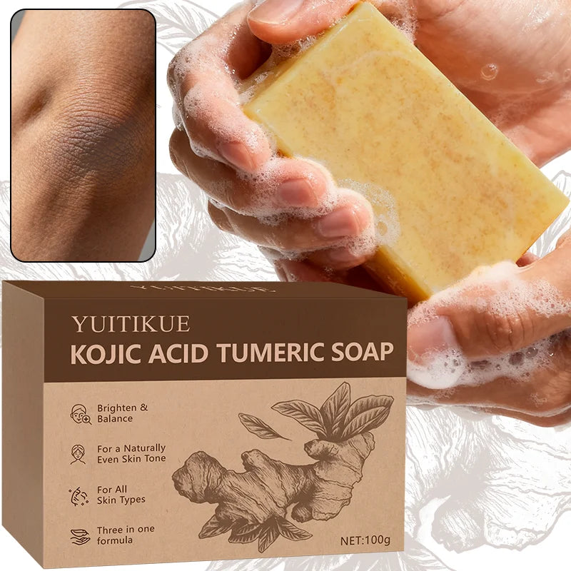 Turmeric Kojic Acid Cleansing Bar – Brightening Soap for Face