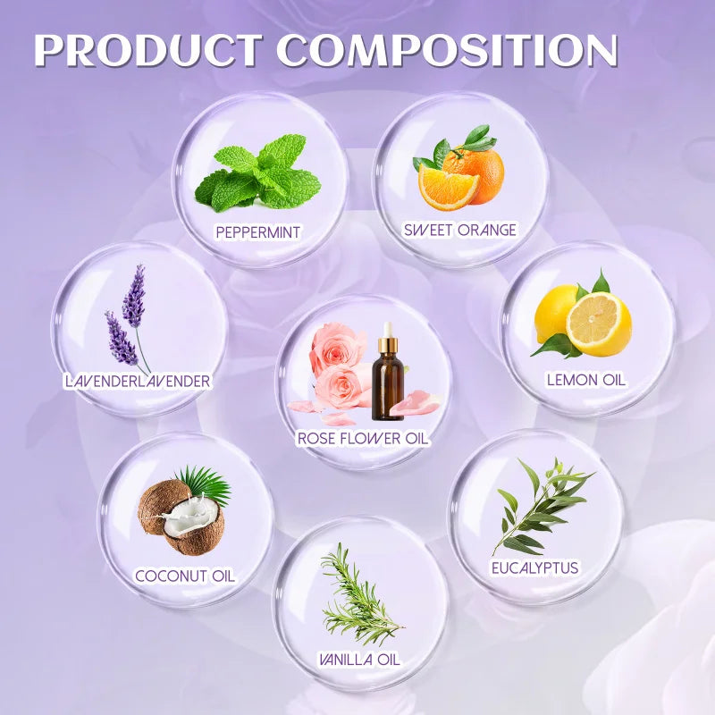 Aromatherapy Bath Salt Tablets 8-Pack – Essential Oil Gift Set