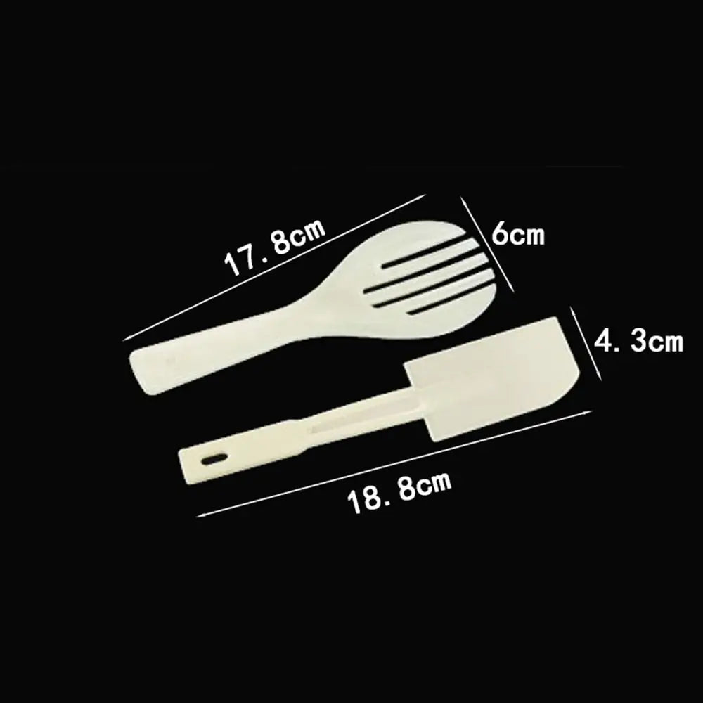 3pcs/set Plastic Sushi Maker Equipment Kit Anti-stick Round Square Heart-shaped Kimbap Sushi Rolls Mold DIY Multifunctional Oasis Select Fork Spatula