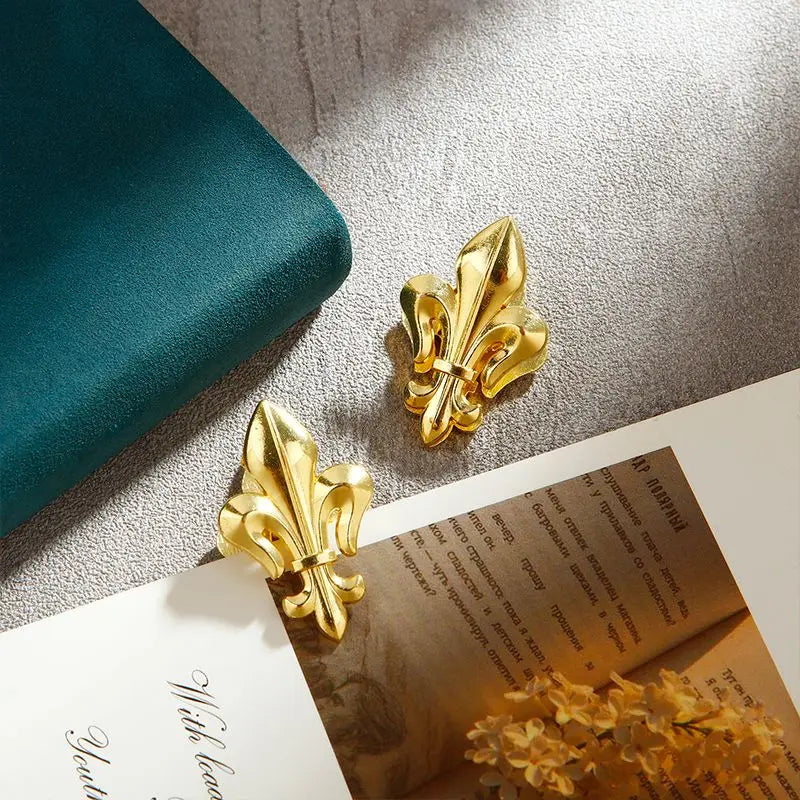 Iris Exclusive Retro Hand Account Clip Zinc Alloy Student Office Long Tail Folder Sticky Note Storage Clip Oasis Select Gold 2pcs